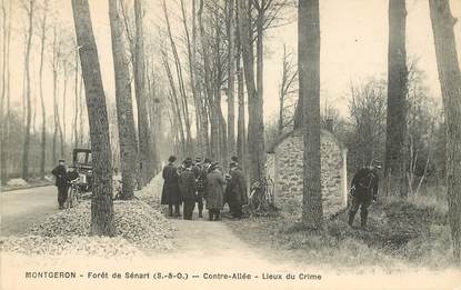 CPA FRANCE 91 "Montgeron, Forêt de Sénart, les lieux du crime"