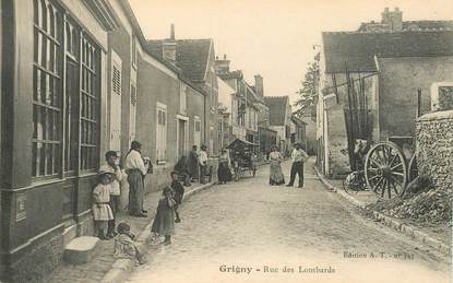 CPA FRANCE 91 "Grigny, rue des Lombards"