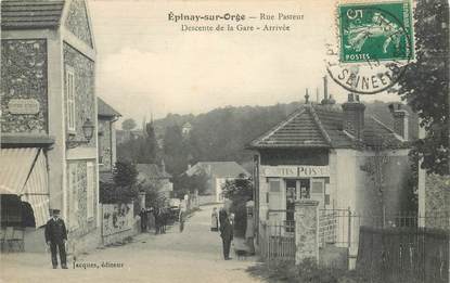 CPA FRANCE 91 "Epinay sur Orge, Rue Pasteur, descente de la gare"