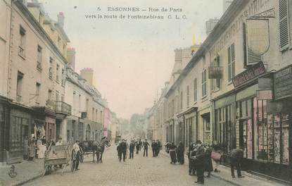 CPA FRANCE 91 "Essonnes, rue de Paris, vers la route de Fontainebleau"