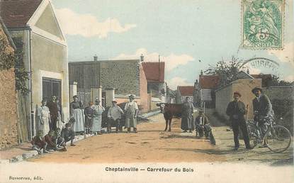 CPA FRANCE 91 "Cheptainville, le carrefour du Bois"