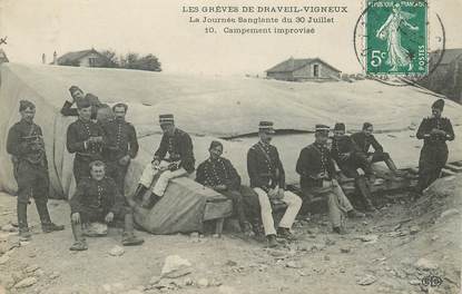 CPA  FRANCE 91 "Les Grèves de Draveil  Vigneux"