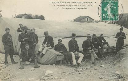 CPA  FRANCE 91 "Les Grèves de Draveil  Vigneux"