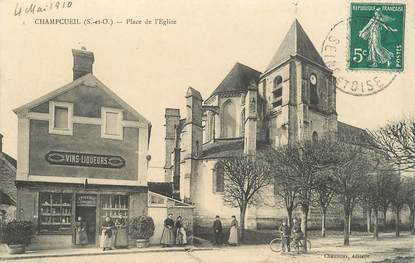 CPA  FRANCE 91 "Champcueil, place de l'Eglise"