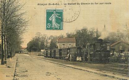 CPA  FRANCE 91 "Arpajon, la station du chemin de fer" / TRAIN