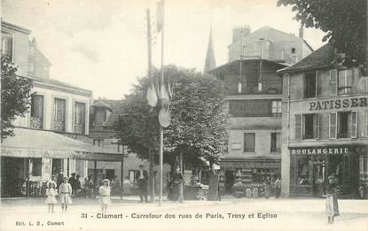 CPA FRANCE 92 "Clamart, carrefour des rues de Paris, Trosy et Eglise"