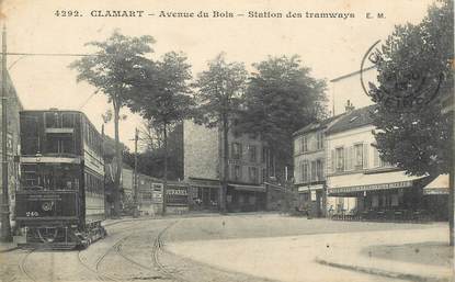 CPA FRANCE 92 "Clamart, avenue du Bois, station des tramways"