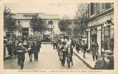 CPA FRANCE 92 "Billancourt, rue du Point du Jour à la Place Jules Guesde"