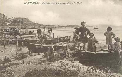 / CPA FRANCE 13 "Saint Chamas, barques de pêcheurs dans le port"