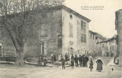 / CPA FRANCE 13 "Saint Paul Lez Durance, château et Grande rue"