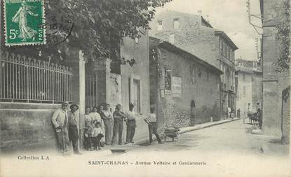 / CPA FRANCE 13 "Saint Chamas, Av Voltaire et Gendarmerie"