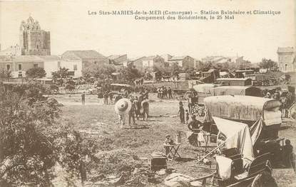 / CPA FRANCE 13 "Les Saintes Maries, campement des Bohémiens" / GITAN