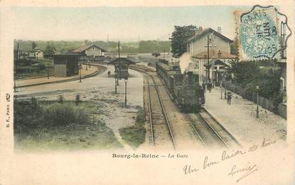 CPA FRANCE 92 "Bourg la Reine, la gare" / TRAIN