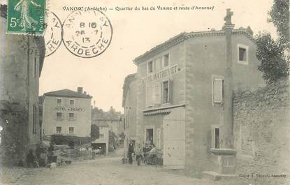 CPA FRANCE 07 "Vanosc, quartier du bas de Vanosc et route d'Annonay"