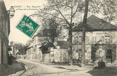 CPA FRANCE 77 "Annet, Rue Rigaudin et place de la Fontaine"