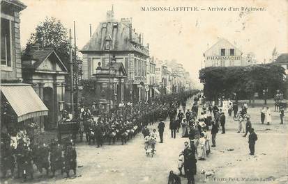 CPA FRANCE 78 "Maisons Laffitte, arrivée d'un régiment"