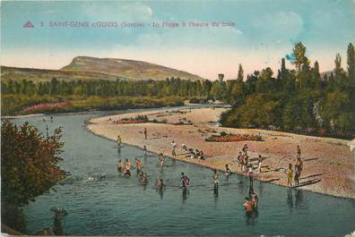 / CPA FRANCE 73 "Saint Génix sur Guiers, la plage à l'heure du bain"