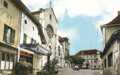 / CPSM FRANCE 73 "Saint Génix sur Guiers, place  de l'église"