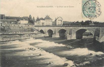 / CPA FRANCE 73 "Saint Génix d'Aoste, le pont sur le Guiers"