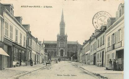 CPA FRANCE 80 "Ailly sur Noye, Eglise, Quincaillerie"