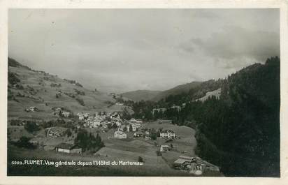 / CPSM FRANCE 73 "Flumet, vue générale depuis l'hôtel du Martereau"