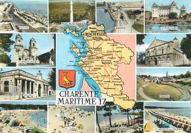 / CPSM FRANCE 17 "Charente Maritime" / CARTE  GEOGRAPHIQUE