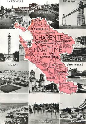 / CPSM FRANCE 17 "Charente Maritime" /  CARTE  GEOGRAPHIQUE