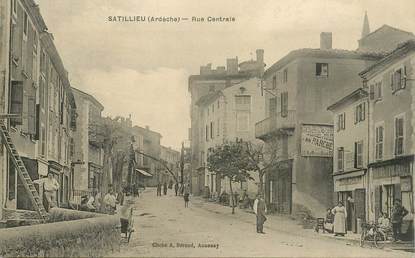 CPA FRANCE 07 "Satilleu, rue Centrale"