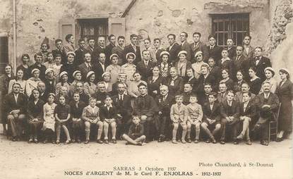 CPA FRANCE 07 "Sarras, 1937, Noces d'argent"