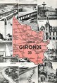 33 Gironde / CPSM FRANCE 33 "Gironde" / CARTE  GEOGRAPHIQUE