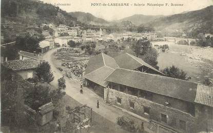 CPA FRANCE 07 "Pont de Labeaume, scierie mécanique"