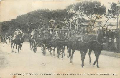 / CPA FRANCE 13 "Grande Quinzaine Marseillaise, la voiture de Richelieu"