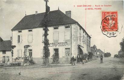 CPA FRANCE 71 "Saint Emiland, rte de Couches et Hotel Picard"