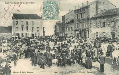 CPA FRANCE 07 "Saint Agrève, la Foire  des Boeufs de Pâques "