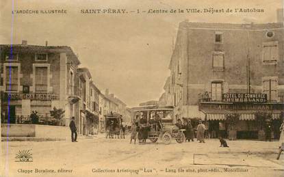 CPA FRANCE 07 "Saint Péray, centre de la ville, départ de l'Autobus"