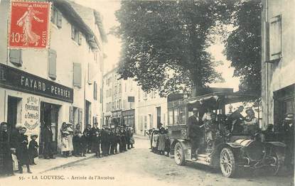 CPA FRANCE 07 "La Louvesc,  arrivée de l'Autobus"