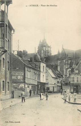 CPA FRANCE 76 "Aumale, Place des Moulins"