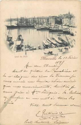 / CPA FRANCE 13 "Marseille, quai du port 1897"