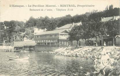 / CPA FRANCE 13 "L'Estaque, le pavillon mistral, restaurant"