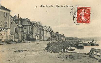 CPA FRANCE 94 "Ablon, quai de la Baronnie"