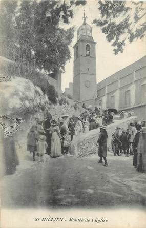 / CPA FRANCE 13 "Saint Julien, montée de l'église"