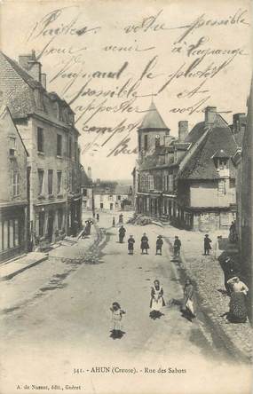 / CPA FRANCE 23 "Ahun, rue des Sabots "