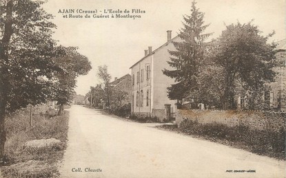 / CPA FRANCE 23 "Ajain, l'école de filles"