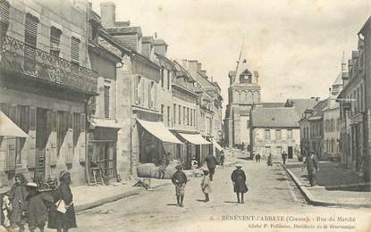 / CPA FRANCE 23 "Benevent l'Abbaye, rue du marché"