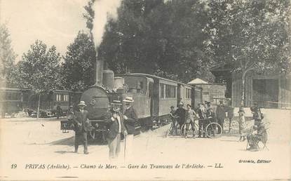 CPA FRANCE 07 "Privas , la gare des Tramways"