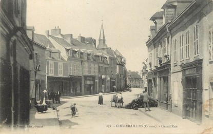/ CPA FRANCE 23 "Chénérailles, grand'rue"