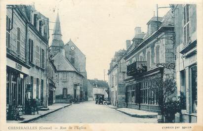 / CPA FRANCE 23 "Chénérailles, rue de l'église"