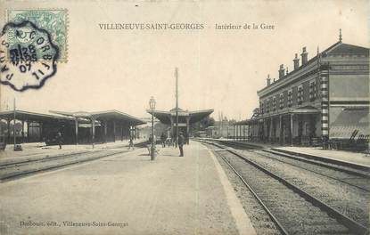 CPA FRANCE 94  "Villeneuve Saint Georges, intérieur de la gare"