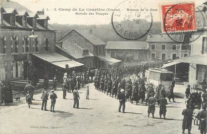 / CPA FRANCE 23 "Camp de La Courtine, av de la gare" / MILITAIRE