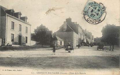 / CPA FRANCE 23 "Chatelus Malvaleix, place de la bascule"